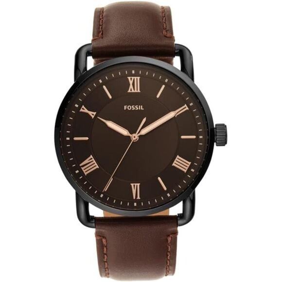 Men's Watch with Slim Case and Genuine Leather Band